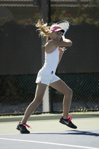 Girl playing tennis